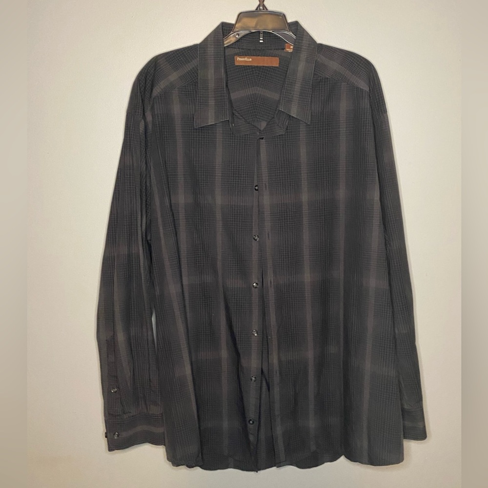 Button-Up Long Sleeve Perry Ellis Shirt